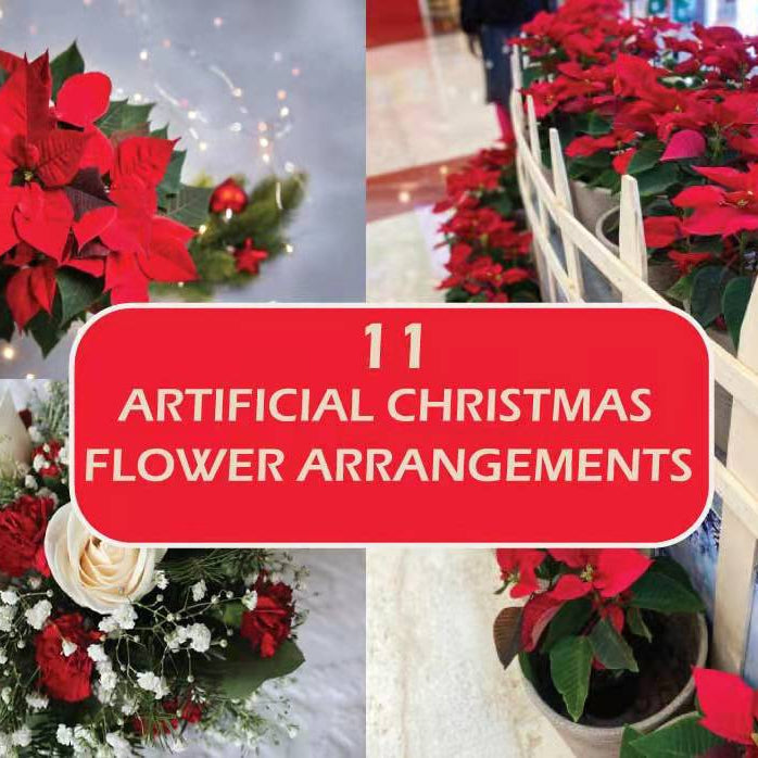 11 Artificial Christmas Flower Arrangements Ideas 