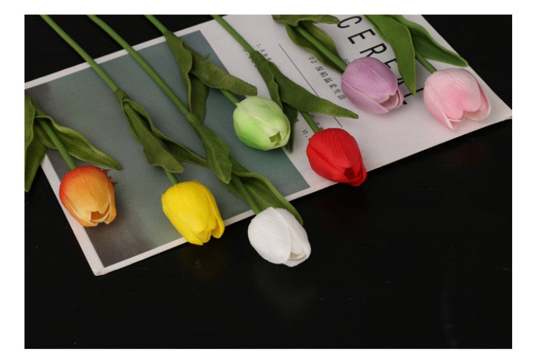 Bulk 13" Artificial Flowers Tulips Stem Real Touch Tulips Wholesale