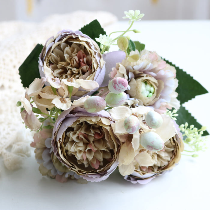 Bulk 12" Fake Peony Bouquet Artificial Flowers For Wedding Centerpieces Wholesale