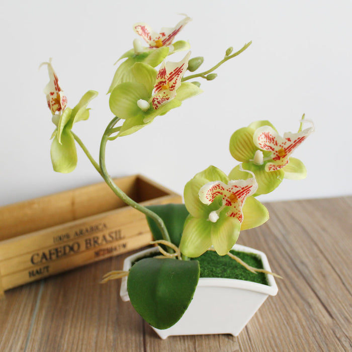 Bulk Artificial Orchid Flower Bonsai in Pot Wholesale