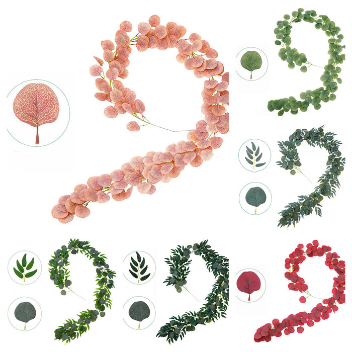 Bulk 6.5FT Artificial Eucalyptus Garland Greenery Hanging Vines for Wedding Table Runner Party Centerpiece Wholesale