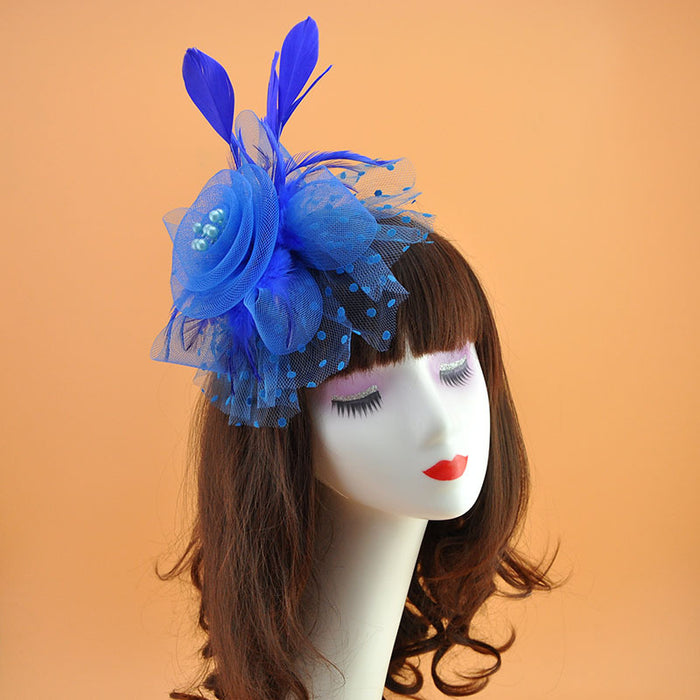 Bulk Artificial Flower Party 20s Hat Feather Mesh Net Veil for DIY Wedding Tea Centerpieces Wholesale