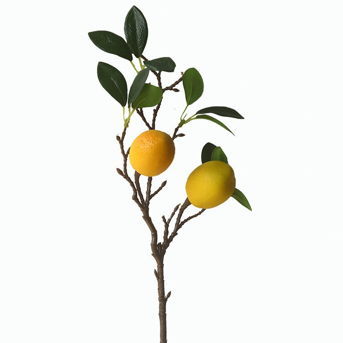 Bulk 20" Lemon Stem Branches Artificial Fruits Wholesale
