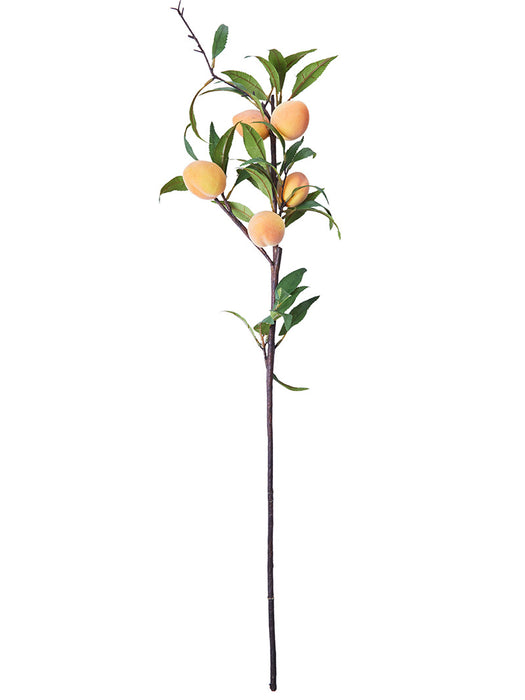 Bulk 38" Artificial Peach Tree Branches Peach Stems Plants for Holiday Home Decor and Crafts Wholesale