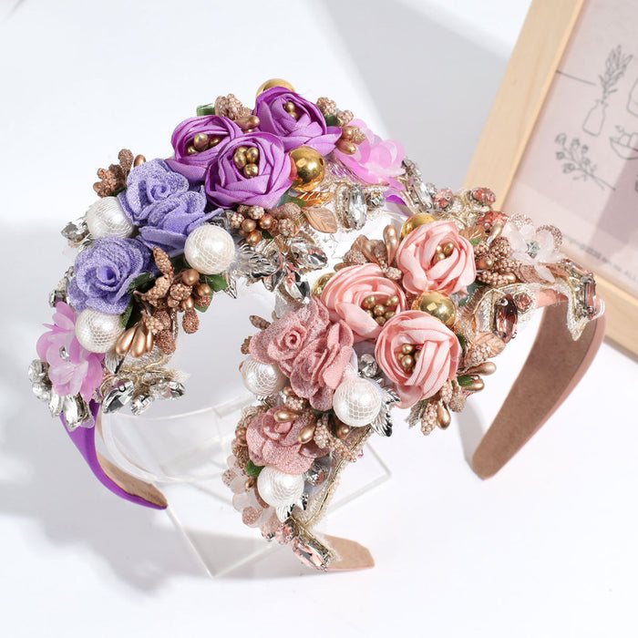 Bulk Artificial Floral Headband DIY Gifts Holiday Costume Accessories Wholesale