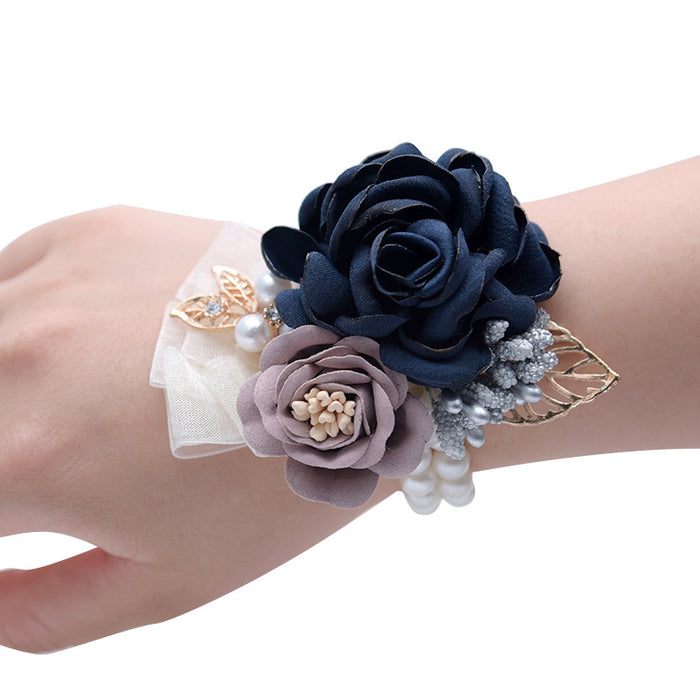 Bulk Fall Wedding Camellia Corsage Bracelet Wholesale