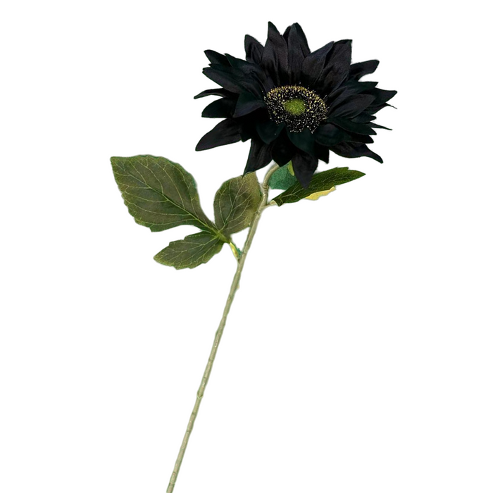 Bulk Exclusive 50Pcs Halloween Black Flowers Sunflowers Stems Bouquet Floral Arrangement Wholesale