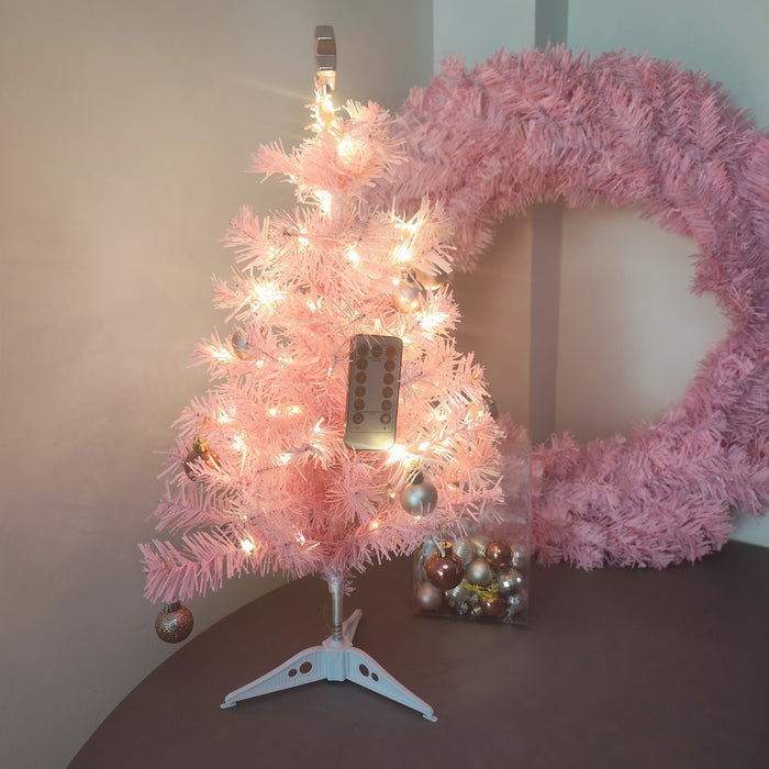 Bulk Led Strings Pink Christmas Tree Assemble Artificial Tree for DIY Xmas Holiday Party Wholesale