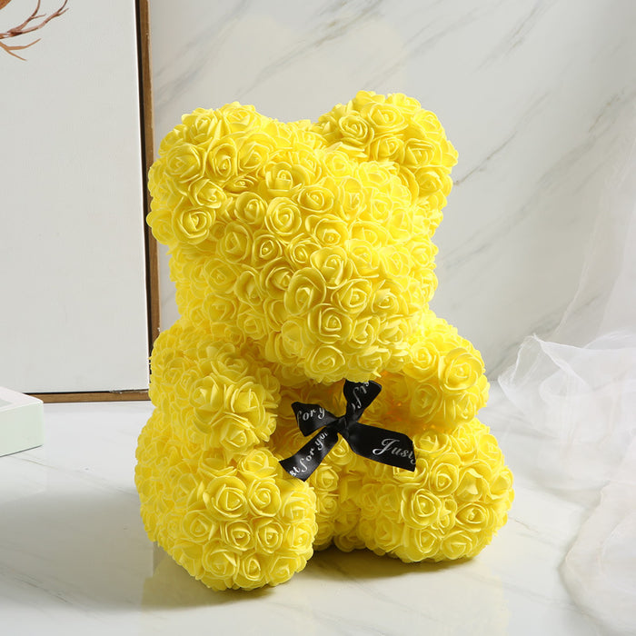 Bulk Rose Bear Artificial Foam Flowers Bear Romantic Creative Gifts For Valentines Day Wholesale