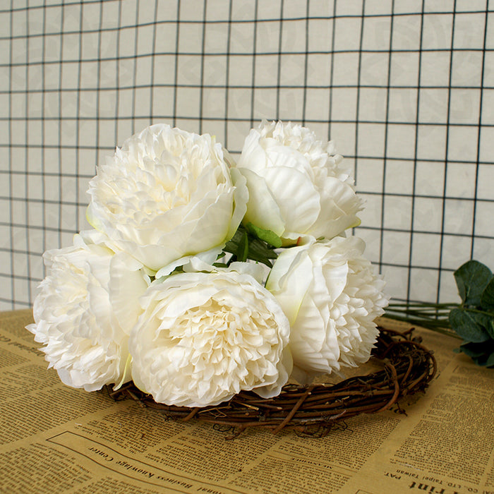 Bulk 7 Colors 11" Silk Peony Bouquet Peony Bouquet for Wedding Arrangements for Centerpieces Wholesale