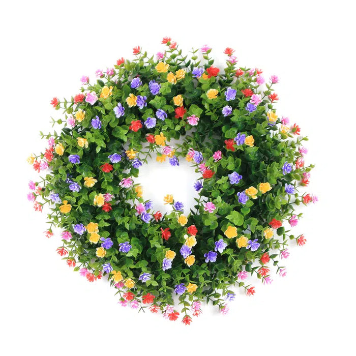 Bulk 17" Artificial Flower Boxwood Wreath Green Summer Wreath Wholesale