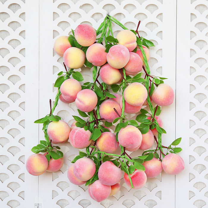 Bulk 20 Inch String Hanging Decorative Lifelike Simulation Peach Wholesale