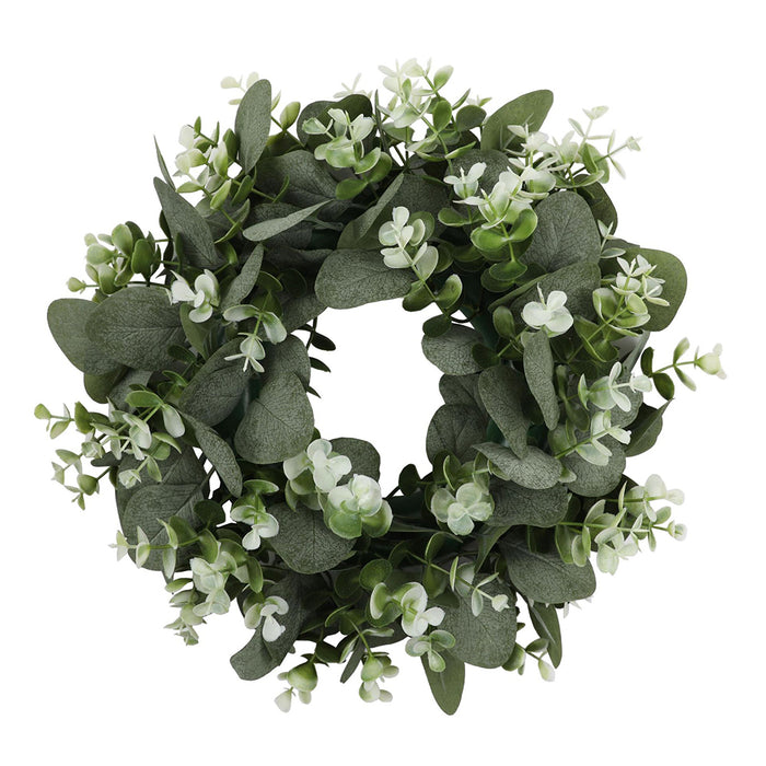 Artificial Leaves Eucalyptus Wreath 15 Inch for Decoration