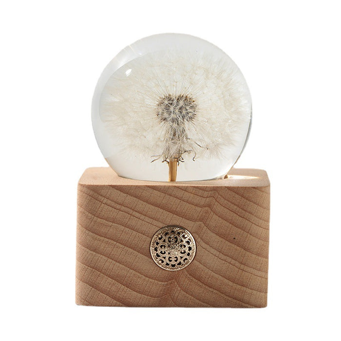 Bulk Preserved Dandelion Crystal Ball Gifts Light Up Ornament Wholesale