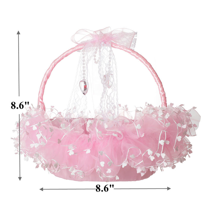 Bulk 8.6" Girl Basket with Pearl Wholesale