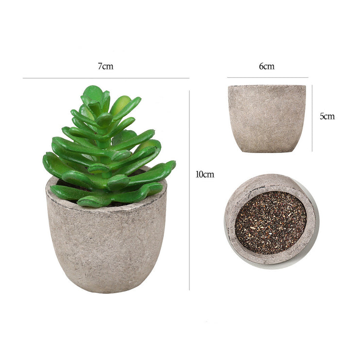 Bulk Mini Artificial Succulents Potted Greenery in Vase Decoration Wholesale