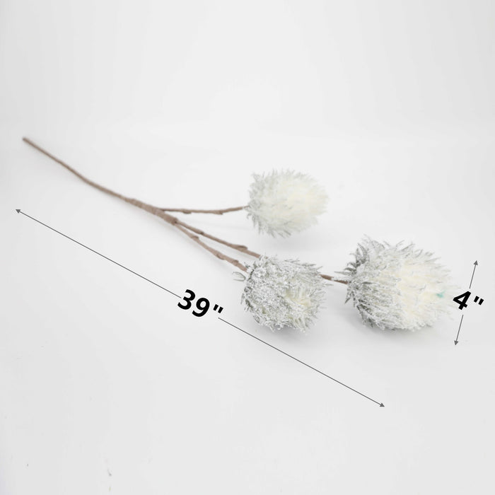 Bulk Wabi-Sabi 39" Snowy Ball Long Stem Artificial Flowers Wholesale