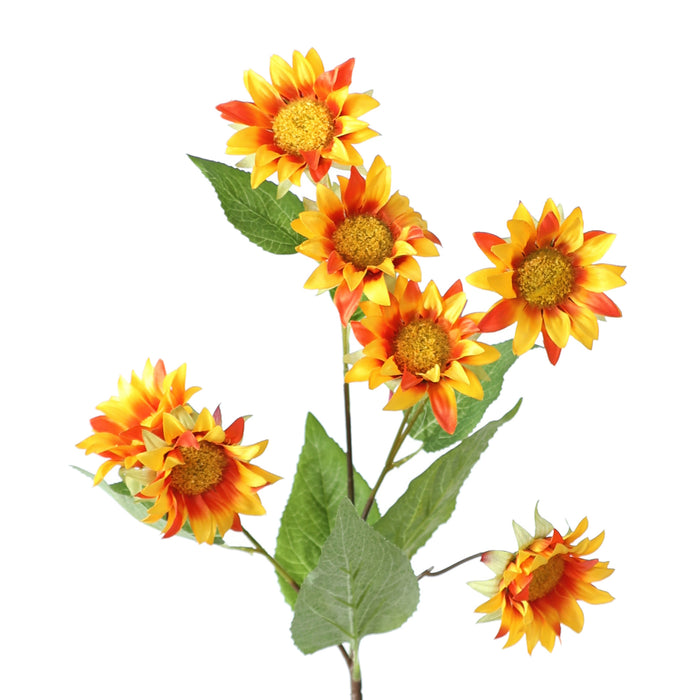 Bulk 29" Sunflower Long Stem Spray Silk Flowers Artificial Arrangement Wholesale