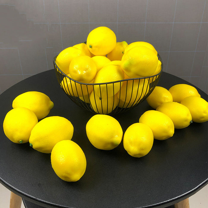 Bulk 4Pcs Artificial Fruit Lemon Real Touch Fruits Artificial Centerpiece Wholesale