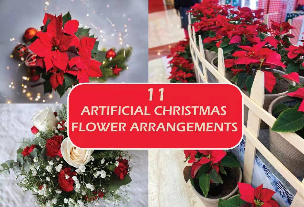 11 Artificial Christmas Flower Arrangements Ideas 