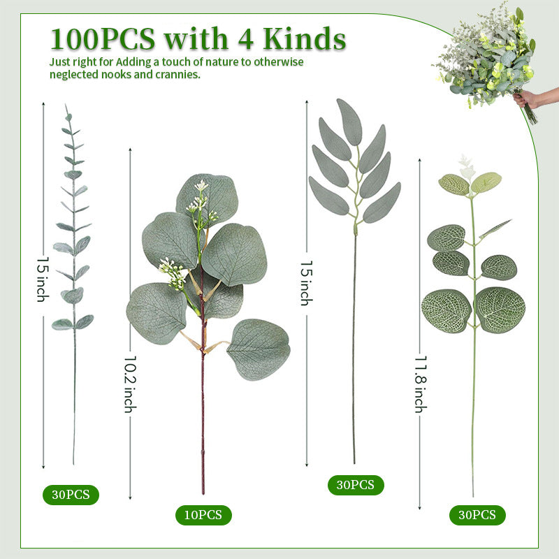 Bulk Mixed Artificial Greenery Stems for Wedding Floral Arrangement Centerpiece Wholesale
