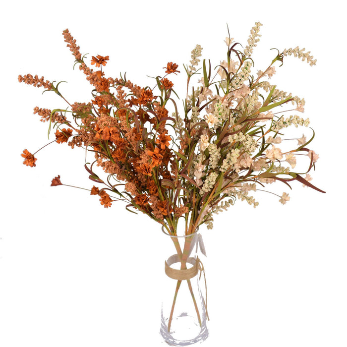 Venta al por mayor de decoración de plantas de otoño de arbusto de hierba alta artificial a granel