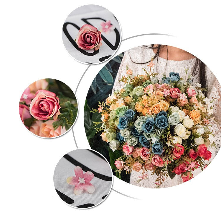 Bulk 11.8" Artificial Roses Bush Flowers Realistic Blossom Bouquet Wholesale