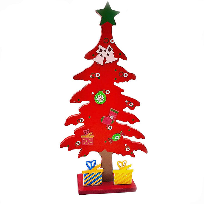 Bulk Cartoon Christmas Tree Ornaments with Bells Gift for Home Shelf Mantel Xmas Party Decor Wholesale