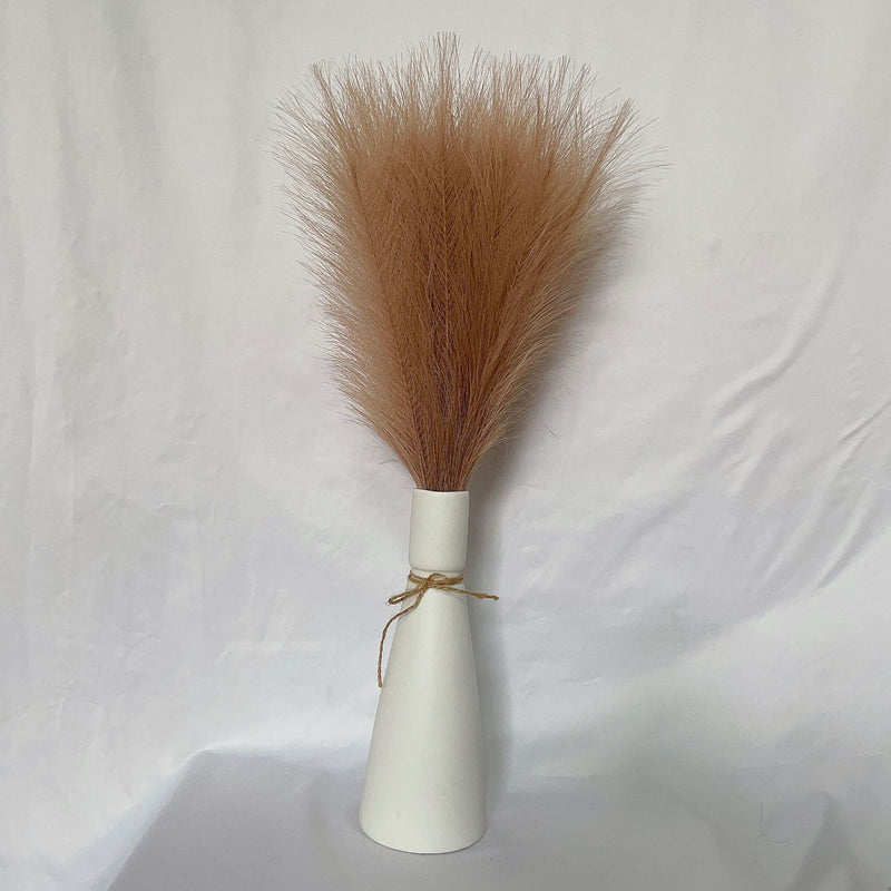 Liquidation en vrac 21" Tiges de pampas moelleuses Plantes artificielles réalistes Herbe de pampa artificielle Vente en gros 