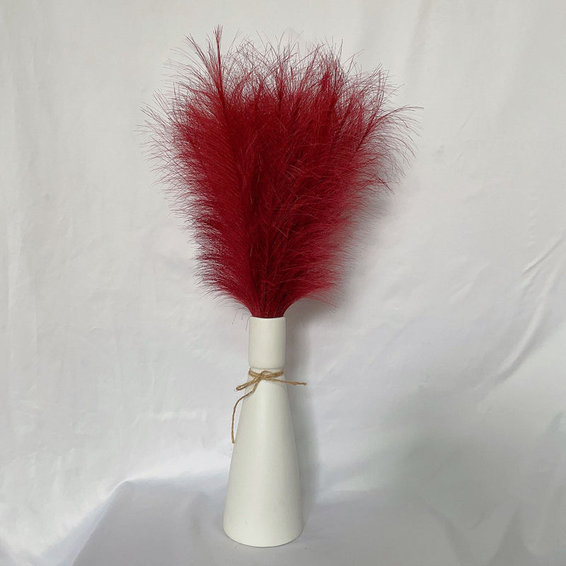 Liquidation en vrac 21" Tiges de pampas moelleuses Plantes artificielles réalistes Herbe de pampa artificielle Vente en gros 