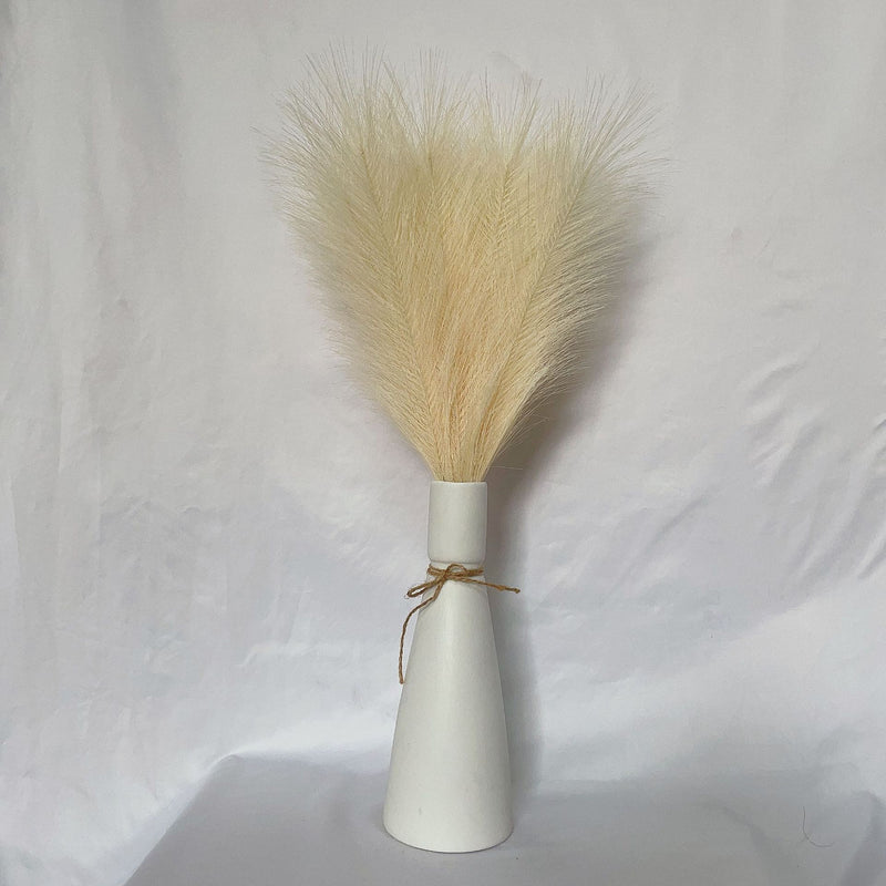 Liquidation en vrac 21" Tiges de pampas moelleuses Plantes artificielles réalistes Herbe de pampa artificielle Vente en gros 