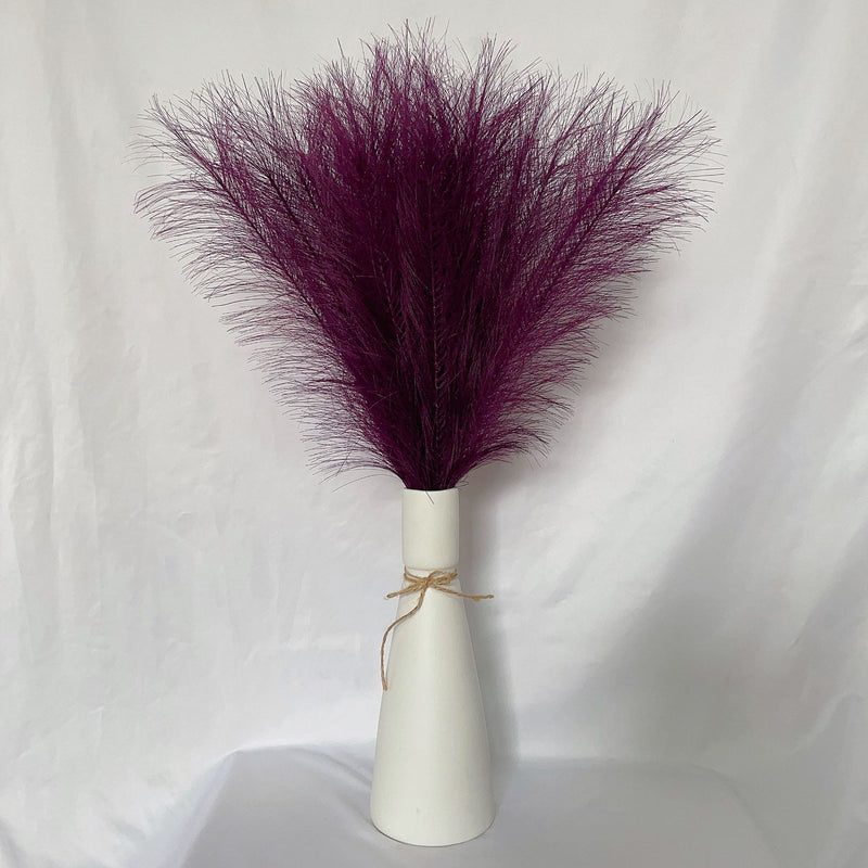 Liquidation en vrac 21" Tiges de pampas moelleuses Plantes artificielles réalistes Herbe de pampa artificielle Vente en gros 