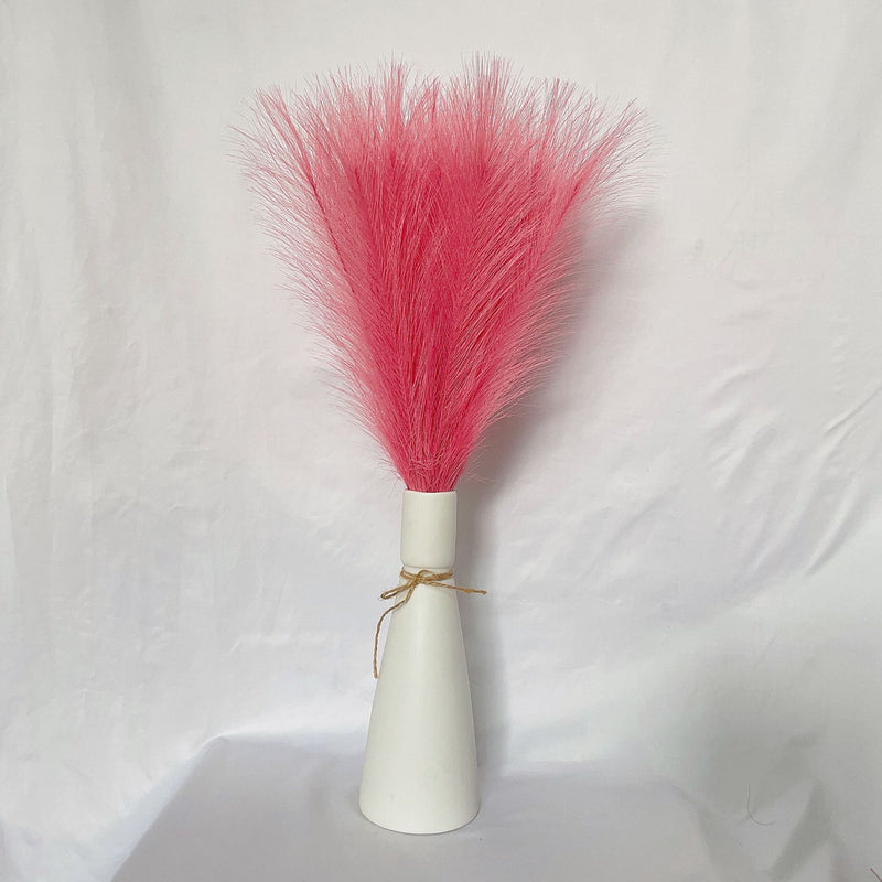 Liquidation en vrac 21" Tiges de pampas moelleuses Plantes artificielles réalistes Herbe de pampa artificielle Vente en gros 