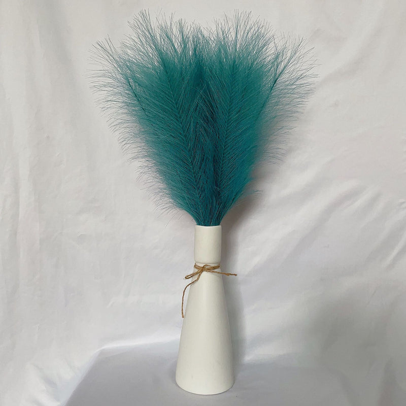 Liquidation en vrac 21" Tiges de pampas moelleuses Plantes artificielles réalistes Herbe de pampa artificielle Vente en gros 