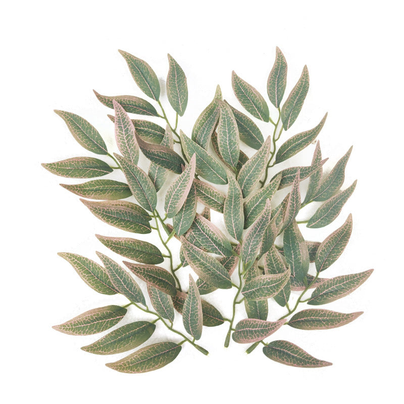 Venta al por mayor de hojas de sauce artificiales a granel 100 piezas