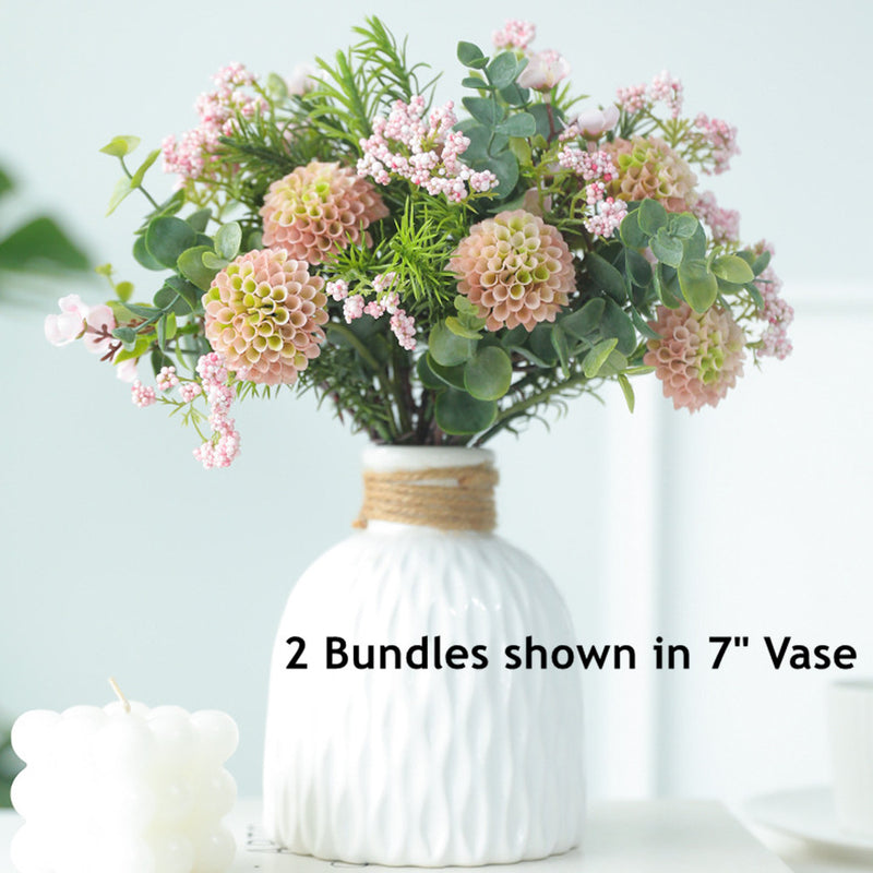 Bulk 2 Bundles 11.4" Ball Mum Bouquet Floral Arrangement for Table Wedding Centerpieces Wholesale