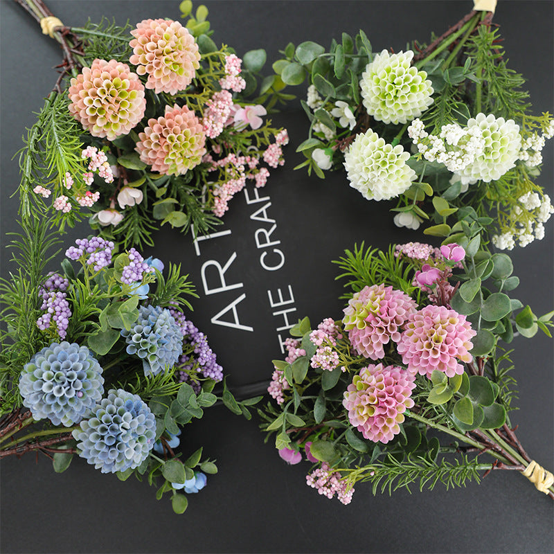 Bulk 2 Bundles 11.4" Ball Mum Bouquet Floral Arrangement for Table Wedding Centerpieces Wholesale