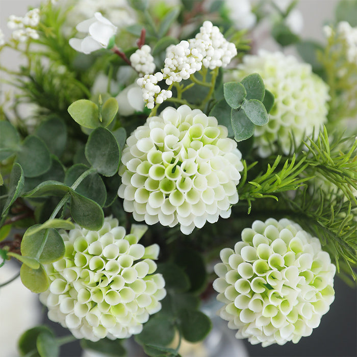 Bulk 2 Bundles 11.4" Ball Mum Bouquet Floral Arrangement for Table Wedding Centerpieces Wholesale