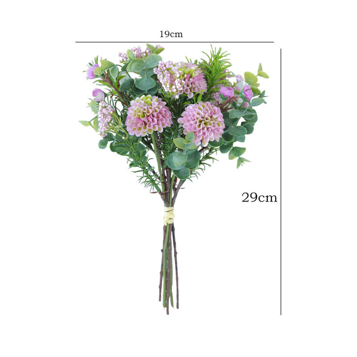 Bulk 2 Bundles 11.4" Ball Mum Bouquet Floral Arrangement for Table Wedding Centerpieces Wholesale