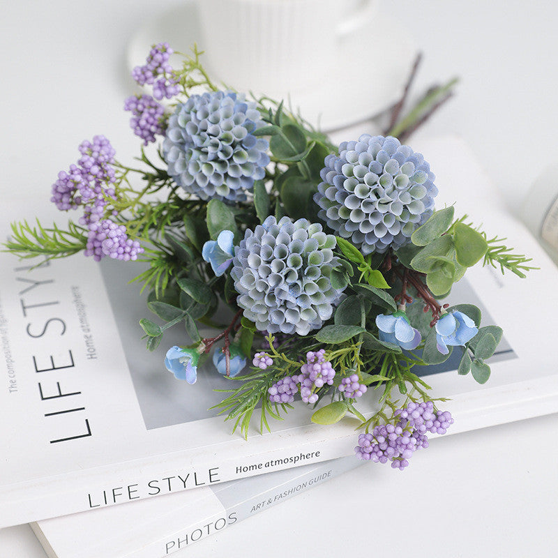 Bulk 2 Bundles 11.4" Ball Mum Bouquet Floral Arrangement for Table Wedding Centerpieces Wholesale