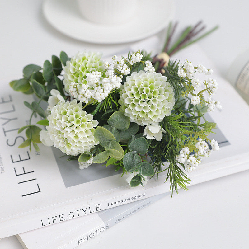 Bulk 2 Bundles 11.4" Ball Mum Bouquet Floral Arrangement for Table Wedding Centerpieces Wholesale