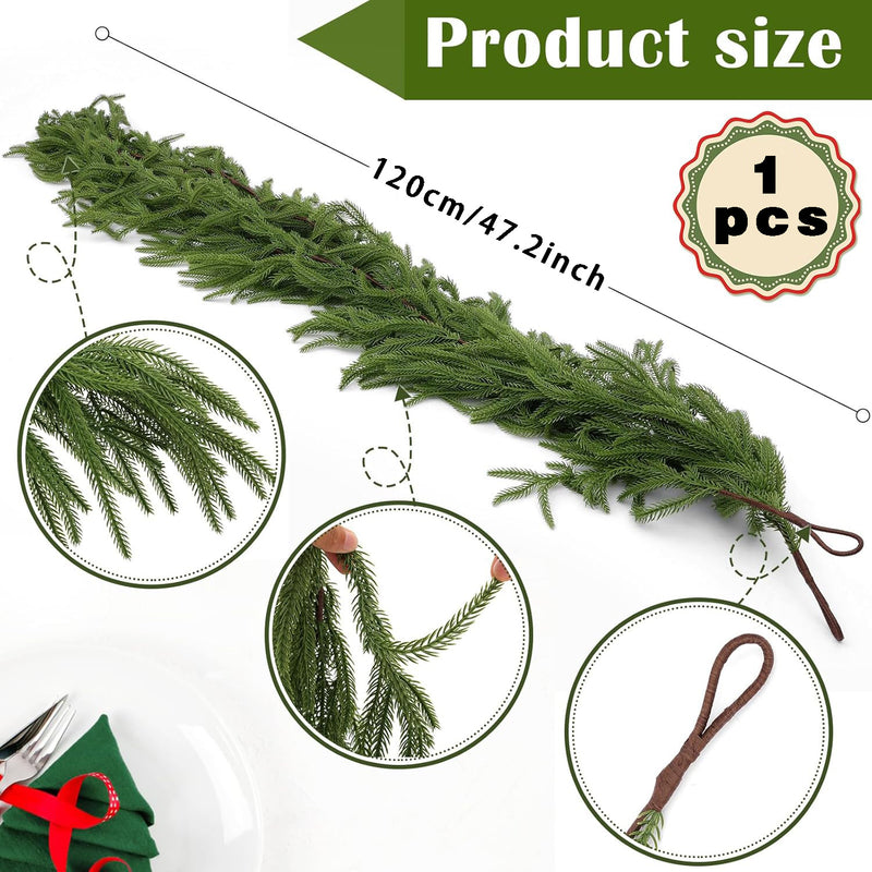 Bulk 4 Sizes Artificial Norfolk Pine Garlands Realistic Pine Garland Wholesale