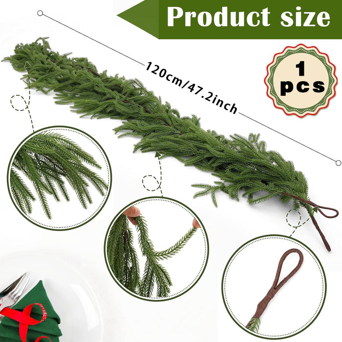Bulk 4 Sizes Artificial Norfolk Pine Garlands Realistic Pine Garland Wholesale
