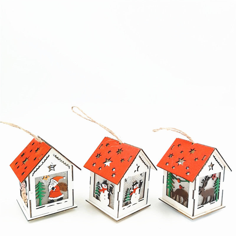 Ornement de Noël en bois à suspendre en vrac, Père Noël, bonhomme de neige, cerf, pendentifs pour arbre de Noël, pour fête de Noël, vente en gros