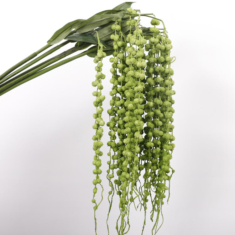 Artificial Hanging Lover's Tears Single Stem, Faux Trailing Berry Vine in Mixed Materials, Bendable Stem for Wedding & Home Decor