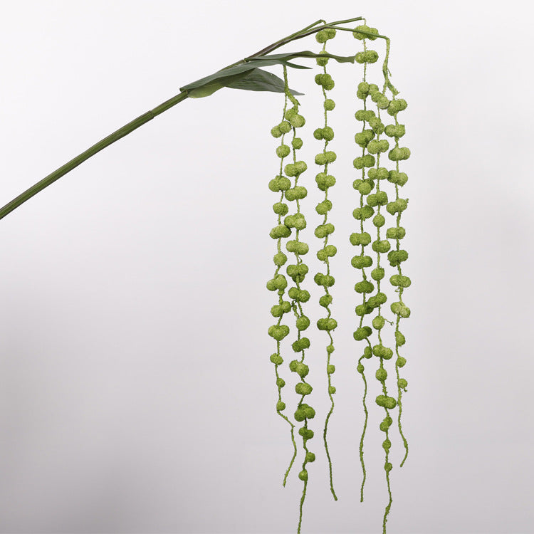 Artificial Hanging Lover's Tears Single Stem, Faux Trailing Berry Vine in Mixed Materials, Bendable Stem for Wedding & Home Decor