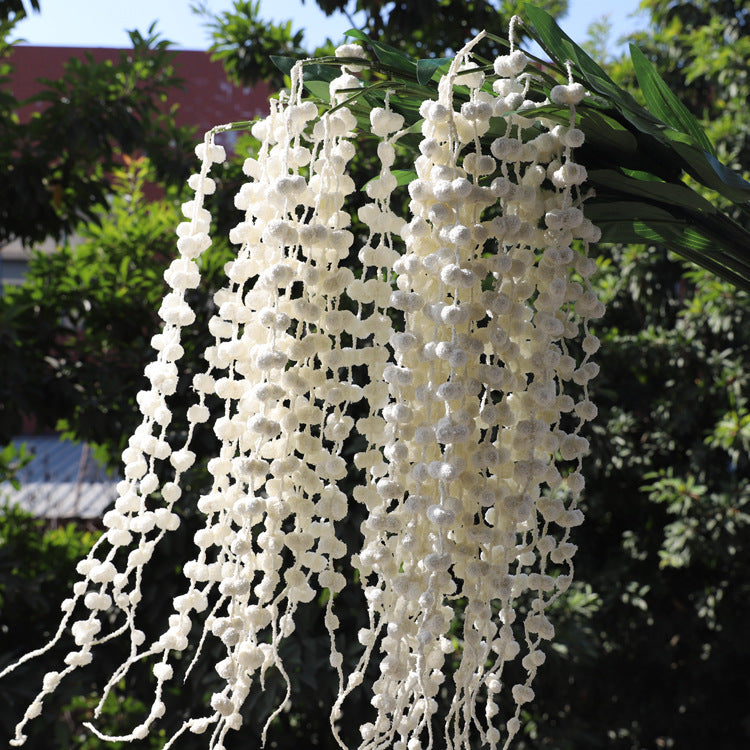 Artificial Hanging Lover's Tears Single Stem, Faux Trailing Berry Vine in Mixed Materials, Bendable Stem for Wedding & Home Decor