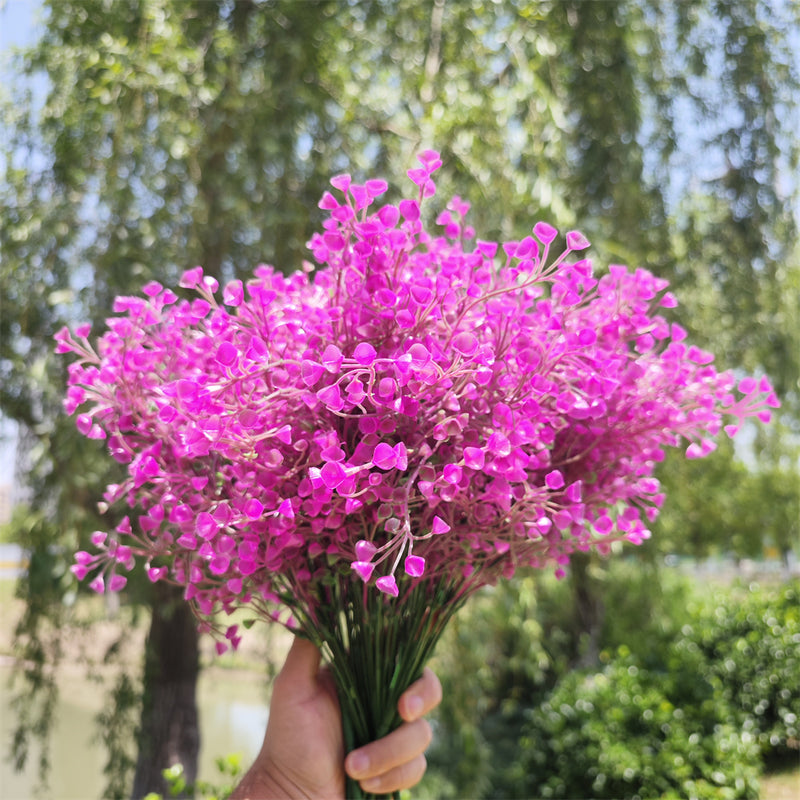 Bulk 8 Bundles Artificial Flowers Outdoor Artificial Plants UV Resistant for Garden Porch Hanging Planters