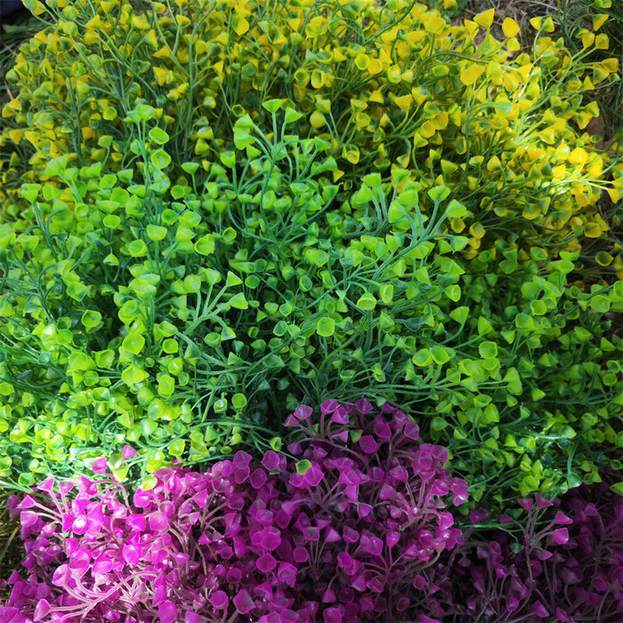 A granel 8 paquetes de flores artificiales al aire libre plantas artificiales resistentes a los rayos UV para macetas colgantes de porche de jardín 
