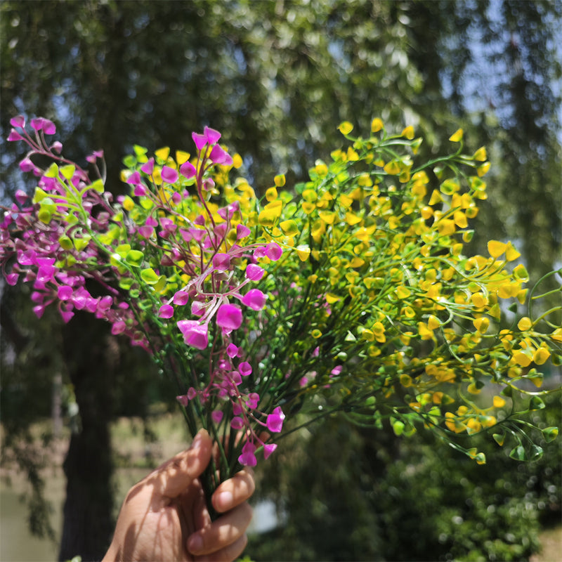 Bulk 8 Bundles Artificial Flowers Outdoor Artificial Plants UV Resistant for Garden Porch Hanging Planters